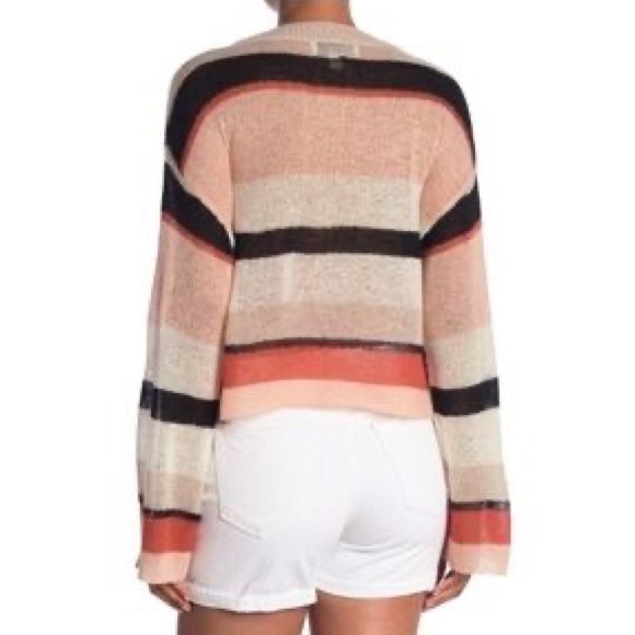 WILDFOX Long Sleeve Stripes Sweater Size S Multicolored Thin Knit Sahara Phoebe - Picture 3 of 10